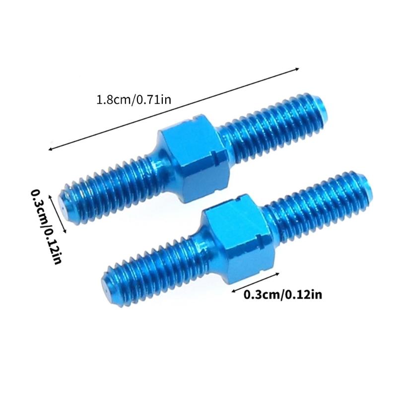 2pcs Aluminum Turnbuckle Shaft 3x18mm Lightweight Rod Linkage For Remote Control Model Cars Accessories