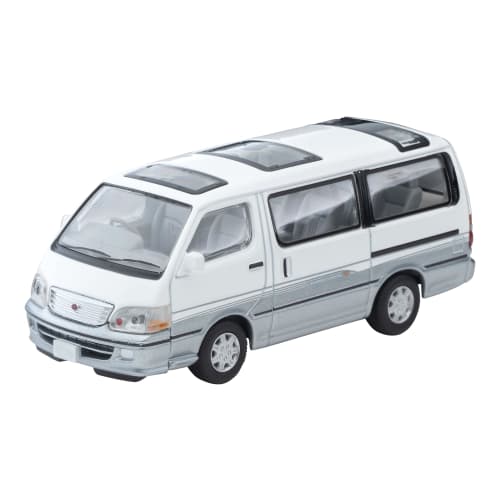 Tomytec Tomica Limited Vintage Neo 1/64 Scale LV-N216d Toyota Hiace Wagon Super Custom G White/Silver 2001 Model (Finished Product)