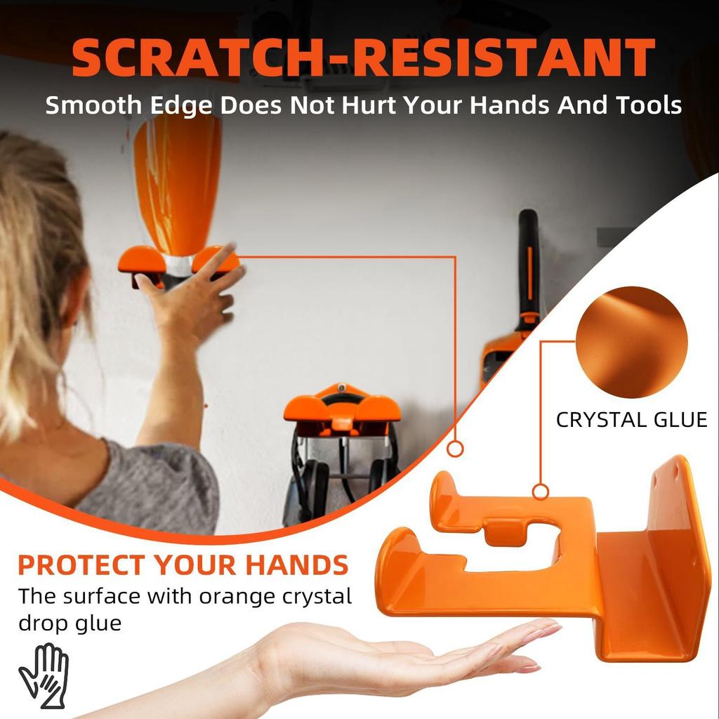 Wall Mounted  Rack Iron Universal Weeder Eater Hanger Support Replacement Heavy Duty Garage Storage Hanger