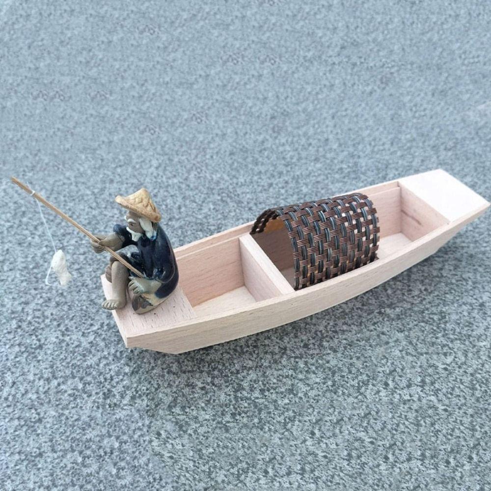 Ocean Landscape Wooden Boat Model Home Decoration Boat Model Ornaments  Garden Decor