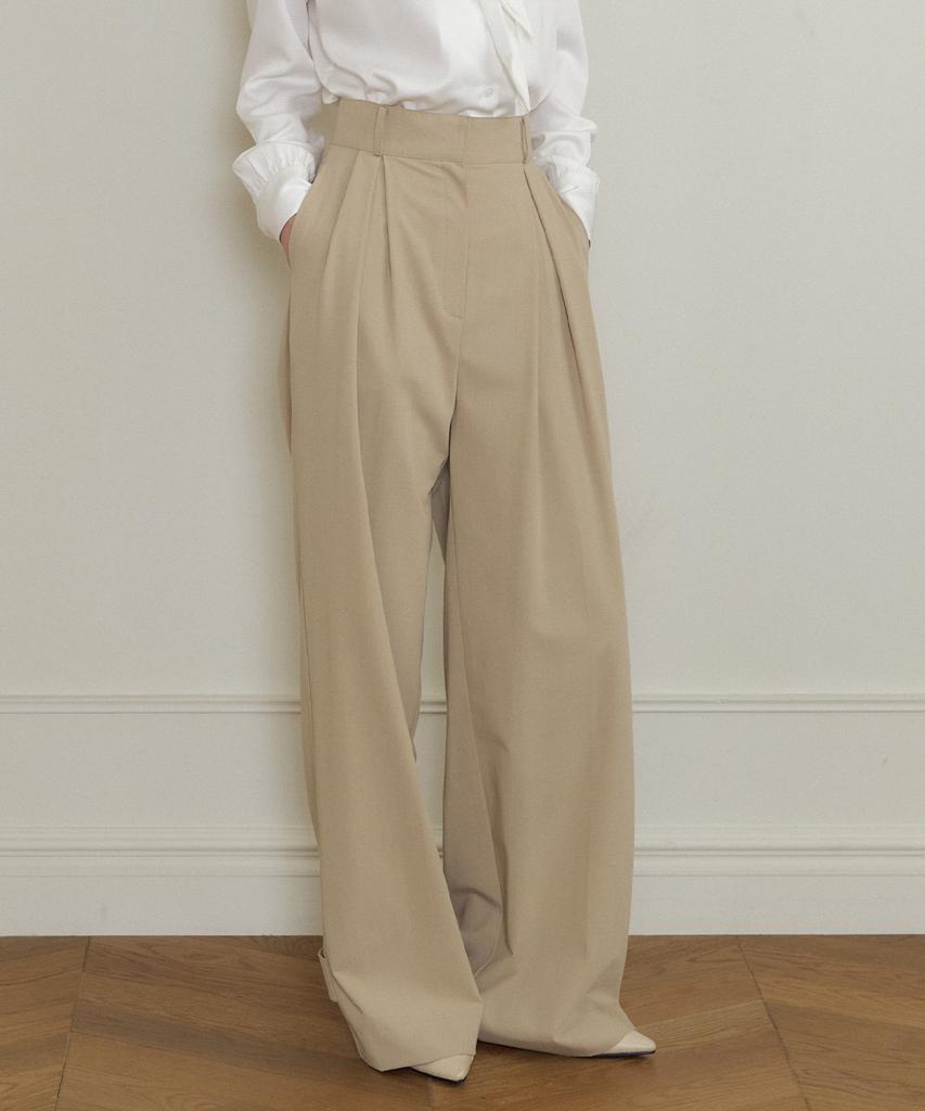 LUCIR ZU Monet Wide Slacks (Beige)