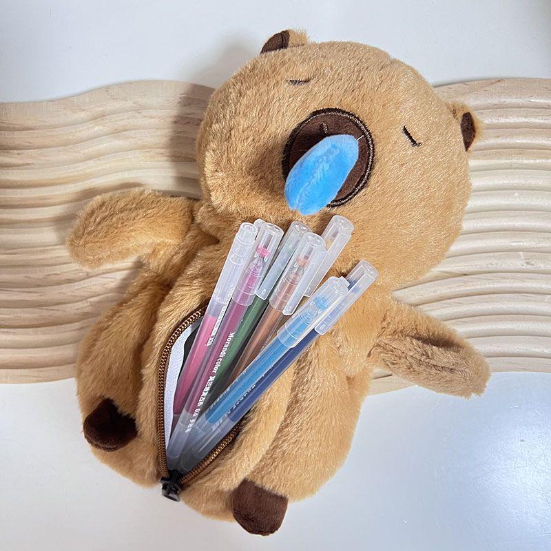 

Xiaohongshu Capybara Large Soft Plush Pencil Case - Cute & Creative Stationery Box