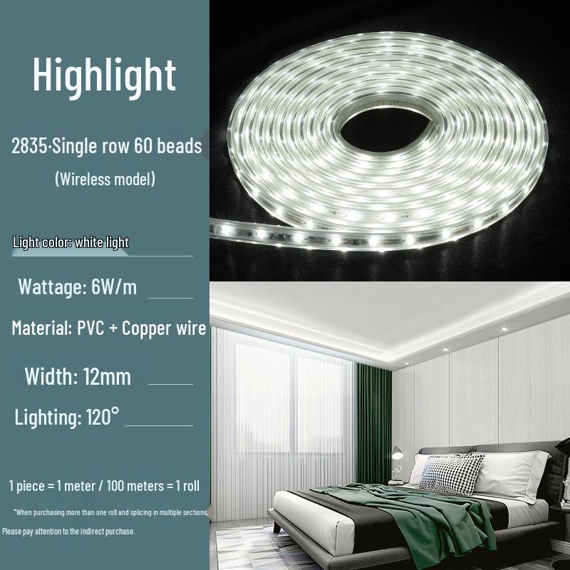 Striscia LED FSL: Super Luminosa, Risparmio Energetico, Impermeabile, Senza Fili, Luce Morbida per Soffitti del Soggiorno.