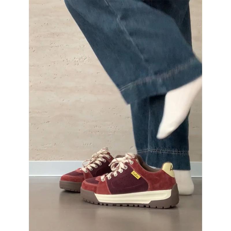 Niche retro platform German training board shoes women's ins tide 2025 spring and autumn new versatile sports and leisure bread shoes