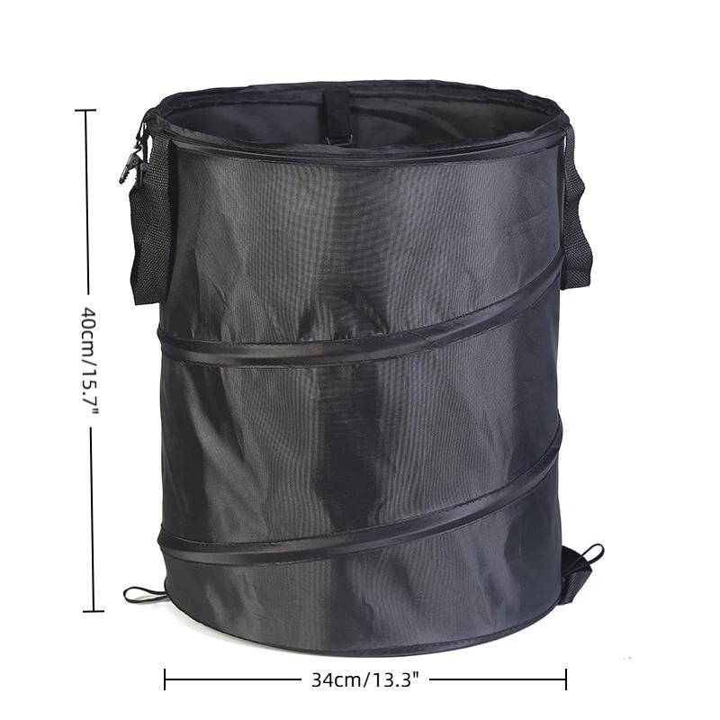 1Pc Pop-Up Trash Can, Outdoor Portable Camping Folding Trash Can Camping Trash Can Gardening Garden Garbage Bag Garden Leaf Buck