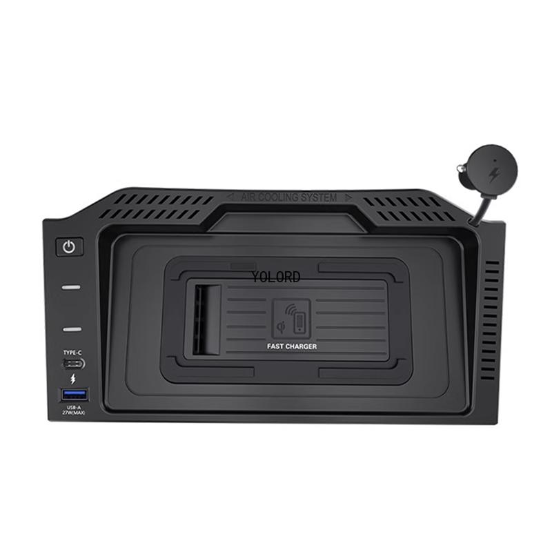 

15 Вт автомобильное беспроводное зарядное устройство QI быстрое зарядное устройство для телефона зарядная панель для Honda ZRV ZR-V 2023 чёрный