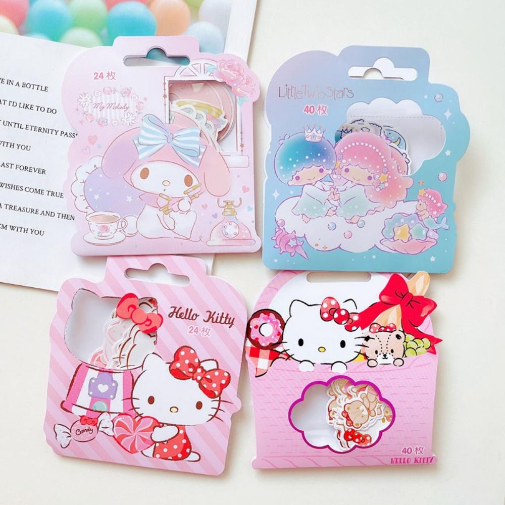 Genuine Sanrio Stickers Cute Melody Cartoon Toy Decals For Scrapbooks Water Mug Stationery Decor Sticker Girls Gifts