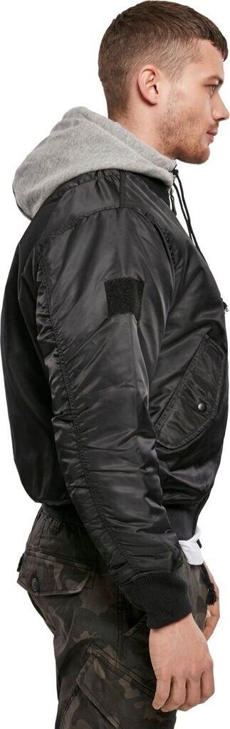 Winter Jacket Brandit MA1 Sweat Hooded Jacket Black-grey