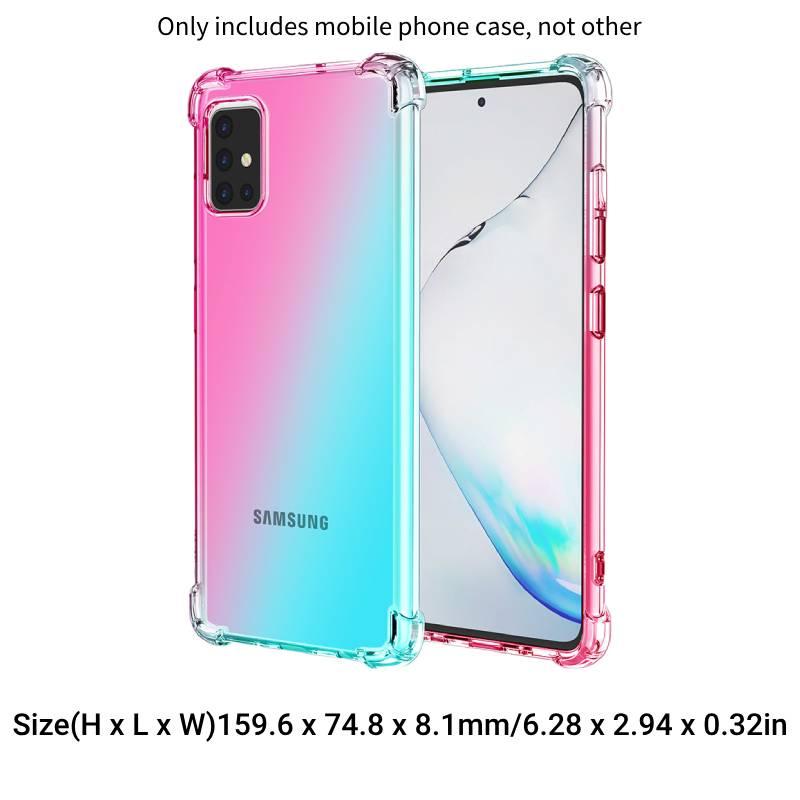 

Ударопрочный чехол для Samsung A05 A15 Градиентный A54 5g Чехол для телефона Для A05s Простой и элегантный Pink Green
