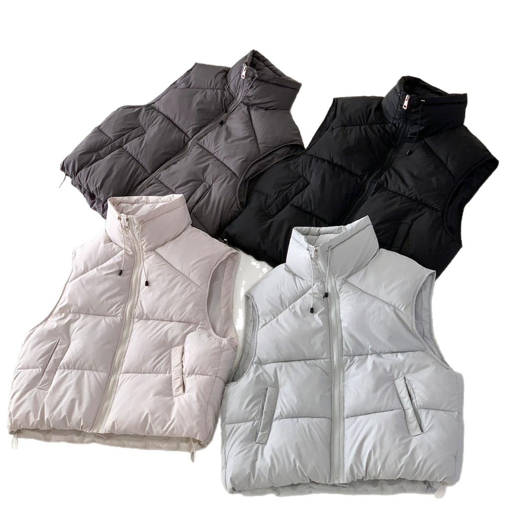 New Bread Puff Cotton Vest Women's Korean Version Stand-up Collar Small Coat Women's Versatile Warm Outer Jacket