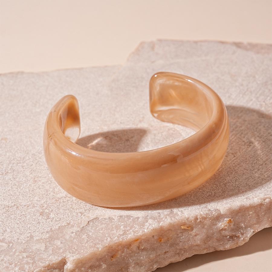European and American color geometric resin bracelet, summer fresh and versatile bracelet, fashionable personalized simple jewelry