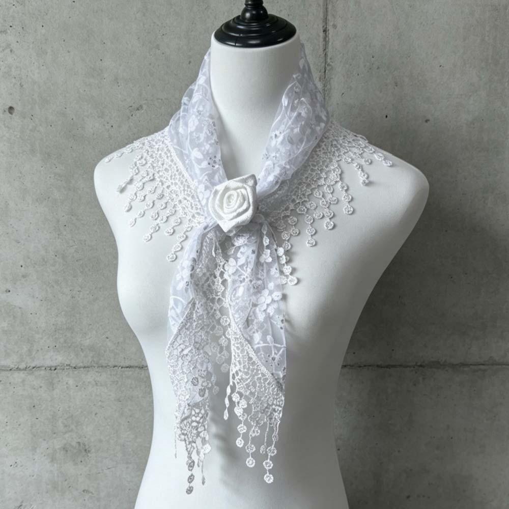 Mesh Texture Fringe Waist Belt Floral Patterns Versatile Scarf Ornament  Fashion Forward Women