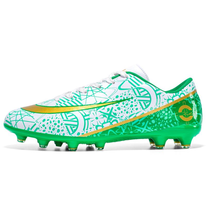 New Men's Breathable and Wear-resistant Low-top Long Broken Nails Football Shoes Fashionable Mandarin Duck Football