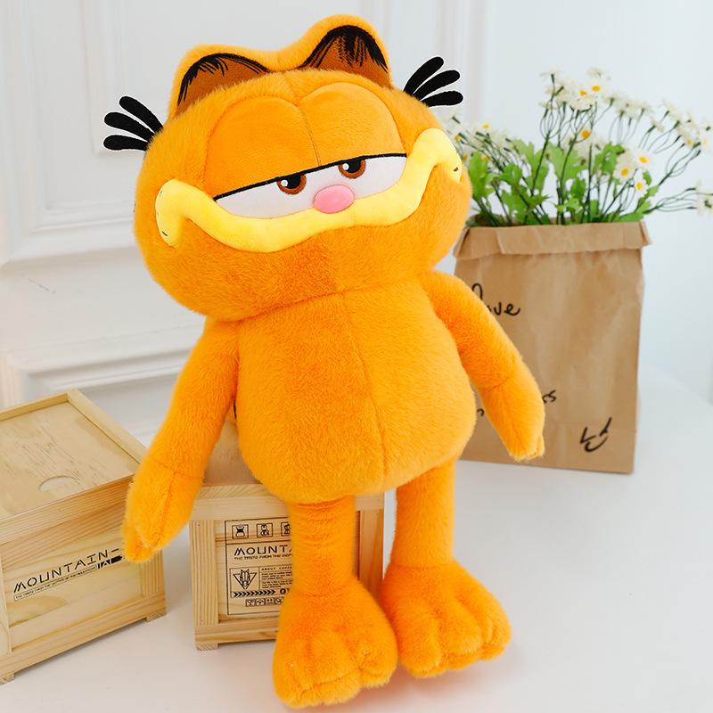 Cute Classic Cartoon Cat Plush Toy - Lazy Style Doll for Kids' Gifts and Home Decor Display