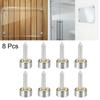 8pc Mirror Screws Glass Furniture Nails Table Mirror Wardrobes Screw Decorative Round Cover Nails Stainless Steel
