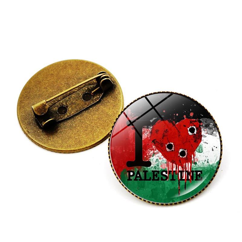 Premium Zinc Alloy Palestine Flag Brooch Pin Unique And Stylish Accessory For Bags And Jewelry Wholesale