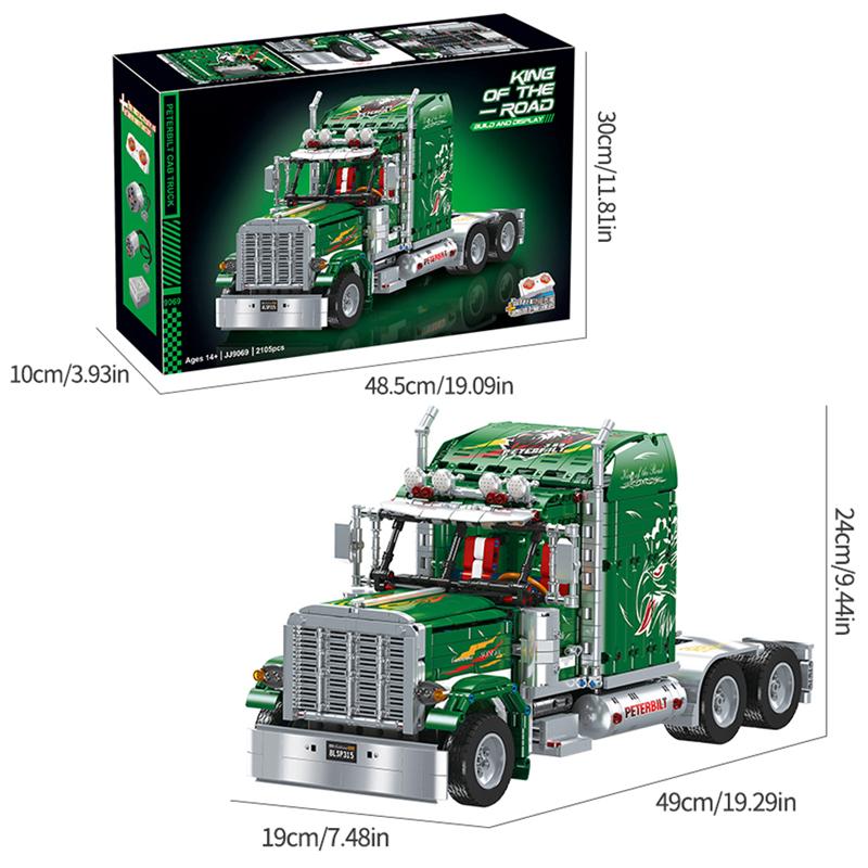 

Статическая версия DIY Модель передней части грузовика-трейлера Строительный блок Техническая образовательная сборная игрушка Кирпичики для мальчиков Подарки на праздники