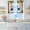 2pcs Christmas Window Printed Curtain for Christmas Home Decor - Rod Pocket Window Treatment for Bedroom   Office   Kitchen