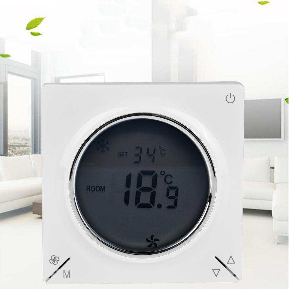 Termostat Central LCD pentru Ventiloconvector de Aer Condiționat, Răcire, Încălzire, Controlor Temperatură Cameră