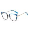 New Retro Cat Eye Women Anti Blue Light Glasses Frame Fashion Designer Thin Face Flat Mirror Clear Reading Top Quality Ins Trend