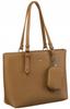 Women's Shopper Bag Made of Eco-leather with an Additional Purse - Rovicky
