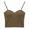 Elegant Ice Silk Camisole with Chest Pads – Sleek and Sexy Back Short Tank Top