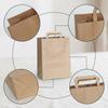 50 Brown Paper Bags with Flat Handles, Bottom Gift Bags, Reusable And Suitable for.