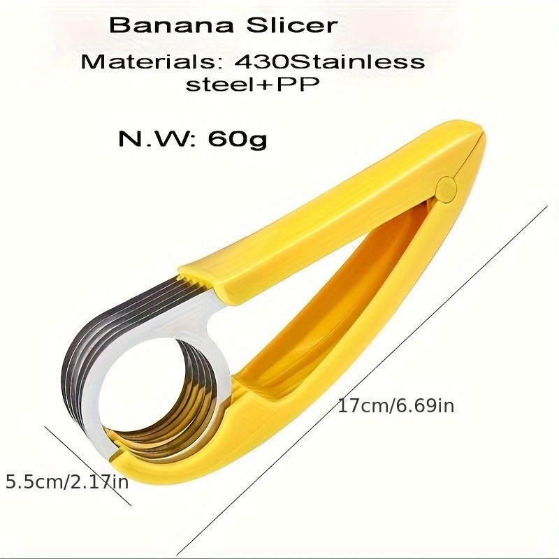Stainless Steel Banana Slicer Cucumber and Ham Slicer Banana Fruit Separator Slicing Tool Banana Slicer