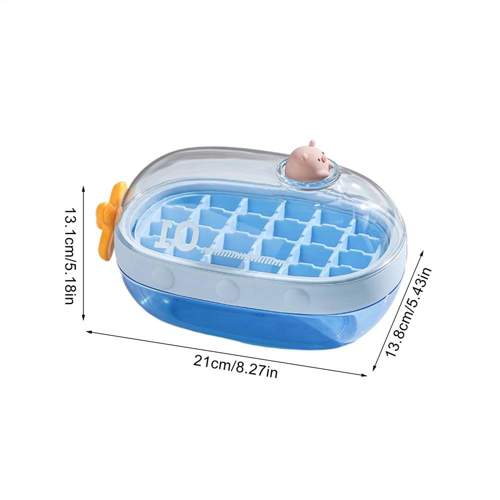 

Ice Ball Maker Mold Easy Release 24 Grid Ice Maker Mold Freezing Cube Tray Safe Whiskey Making Supplies for Coffee Cocktails синій