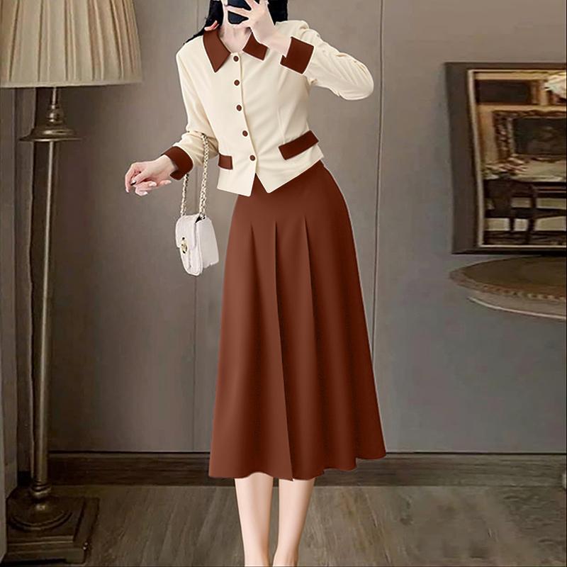 ZANZEA Women Long Sleeve Blouse and Skirts Casual Two Piece Suit Sets