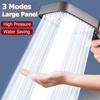 13cm Large Panel Shower Head Adjustable 3 Modes High Pressure Massage Shower Head Filter Element Bathroom Accessories Tools