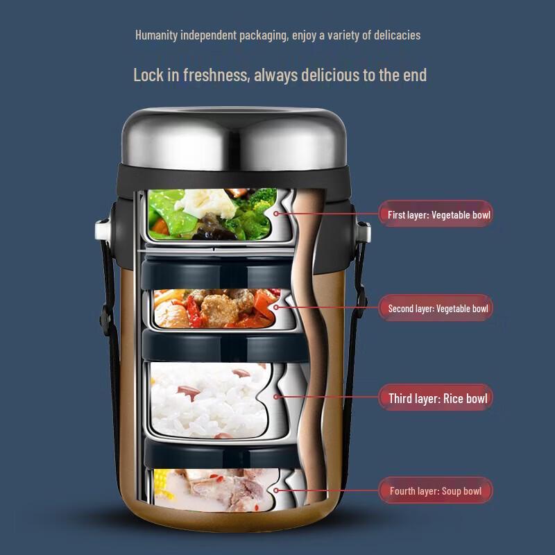 TAFUCO 3-Layer 316 Stainless Steel Insulated Food Jar