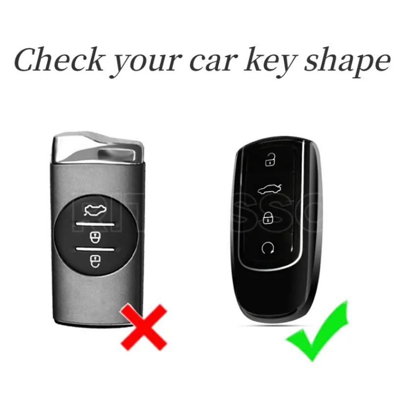 Gjennomsiktig TPU Bil Fjernkontroll Nøkkelveske Deksel for Chery Tiggo 8plus Tiggo 8 Ny 5 Plus 7pro Max Omoda 5 C5 Tilbehør Beskytter