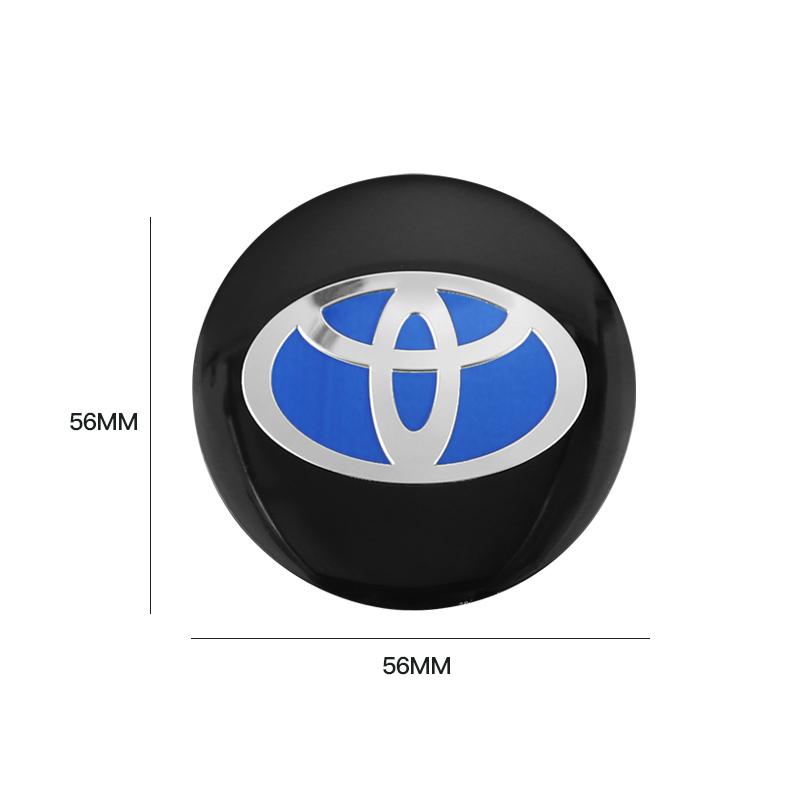 4Pcs Car Wheel Hub Center Metal Decals Sticker Accessories For Toyota Corolla Yaris Aygo Prius CHR Camry Auris Avensis 4Runner