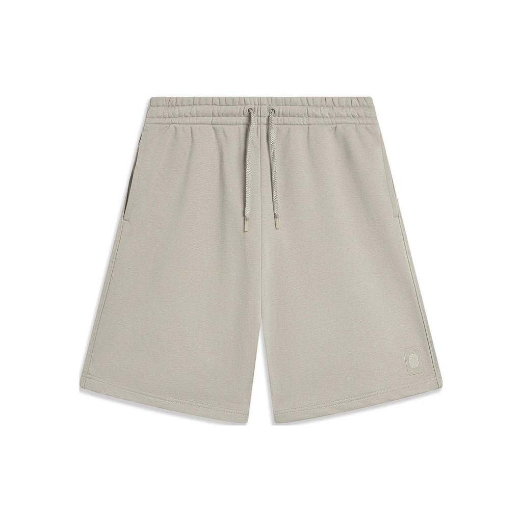 Li-Ning China Color Series Solid Loose Sports Shorts Men Bottoms Stone-Ridge-Grey AKST631-4