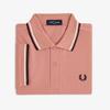 [M3600] Twin Tip Fred Perry Shirt - Putty Pink/Ecru/Navy Afpm2513600-Y63
