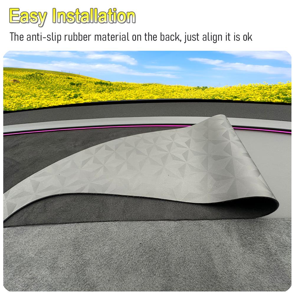for Tesla Model Y Juniper 2026 2025 Dashboard Cover Anti-Glare Dustproof Suede Center Console Dash Pad Mat Sunshade Accessories