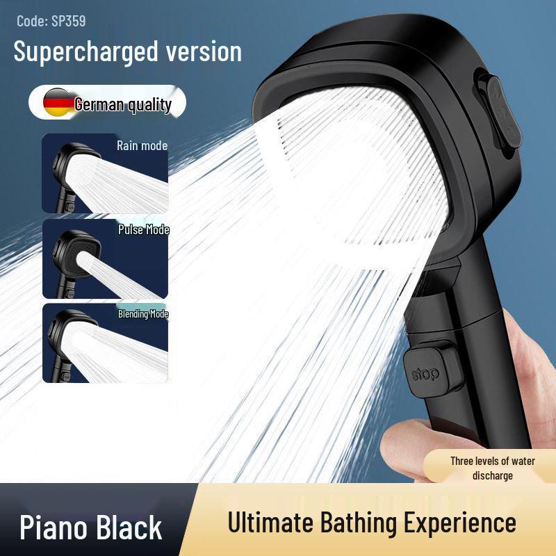 

Turbocharged Handheld Shower Head: High Pressure & Large Water Output for an Enhanced Bathing Experience