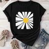 S Red Daisy Graphic T-Shirt Harajuku Short Sleeve Casual 's T-shirt Clothing Street Tops Tees Aesthetic Clothes