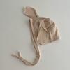 Newborns Cotton Bonnet Hat with Earflaps and Chin Ties, Breathable Baby Fetal Caps Comfortable Toddlers Warm Hat