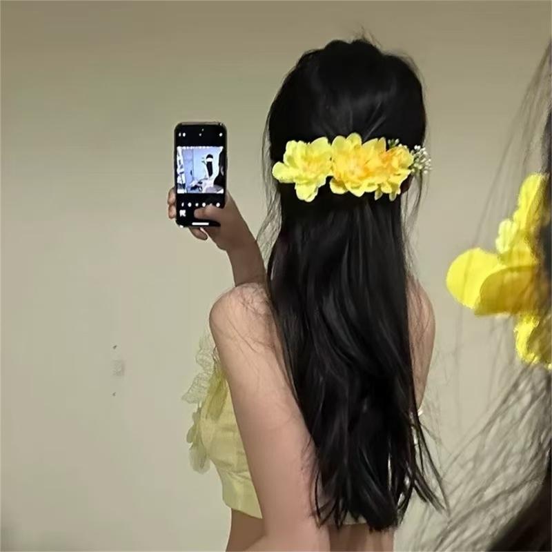 Elegant Blossom Hair Comb For Side Bun Updos Secure Grip Lightweight Plastic Hair Comb Women Accessories