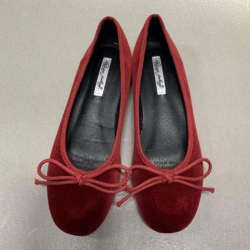 Fashion 2025 Fashion Silk Women Ballet Flats Shoes Footwear Designer Shallow Female Round Toe Butterfly-Knot Ladies Flats Slides Shoes