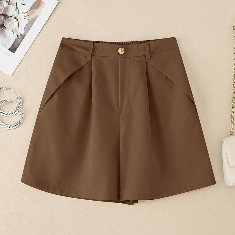

ZANZEA Women Summer Elastic Waist Loose Casual Shorts S хакі