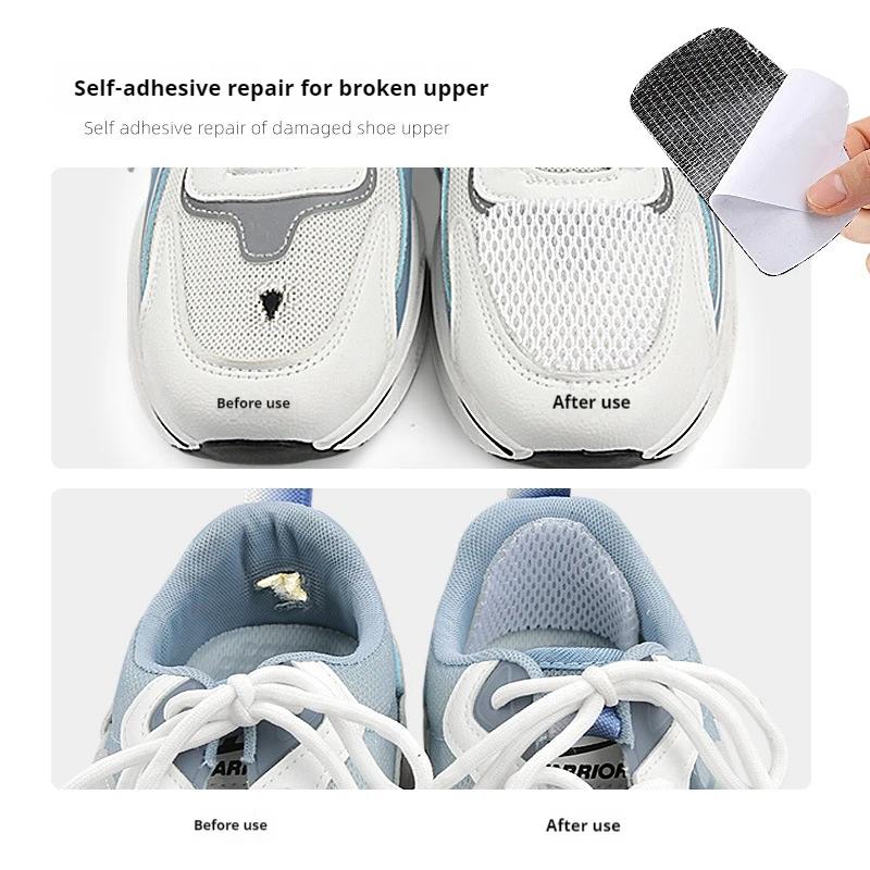 Adhesive Mesh Sports Heel Cups Shoe Pads Patch for Sneakers Heel Protector Foot Care Leather Repair Patches for Shoes