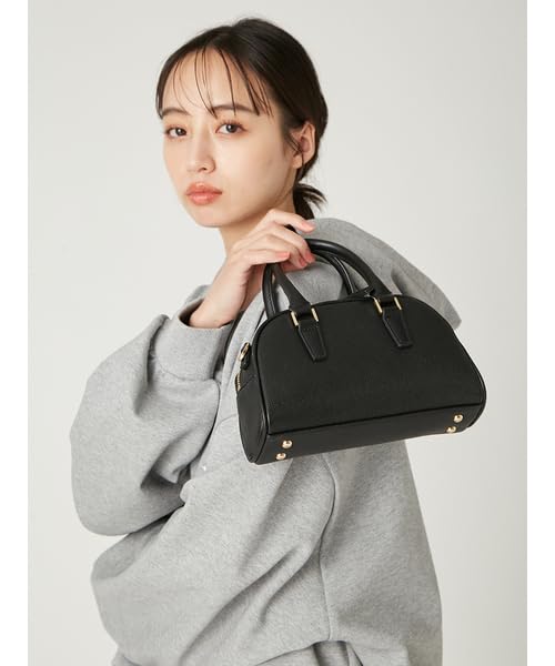 FRAY Round Mini Boston Bag FWGB254348 Black I.D. Women's