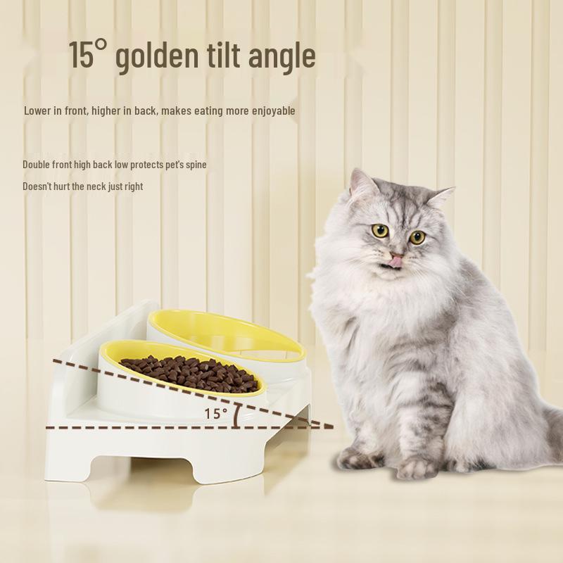 Dual Pet Feeder: Leak-Proof, Washable Cat & Dog Food and Water Bowl