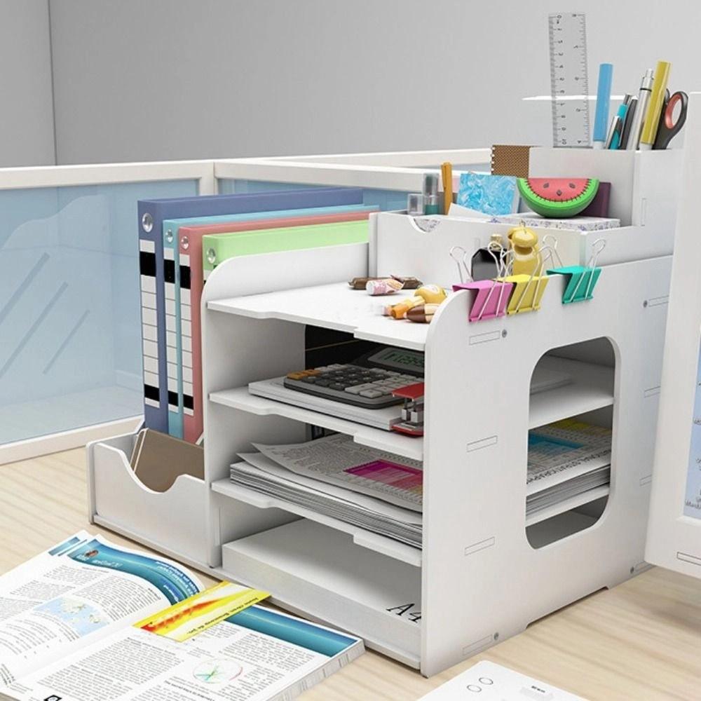 Space Saving Desktop Organizer Thickened File Holder Office Storage Rack File Storage Rack  Office