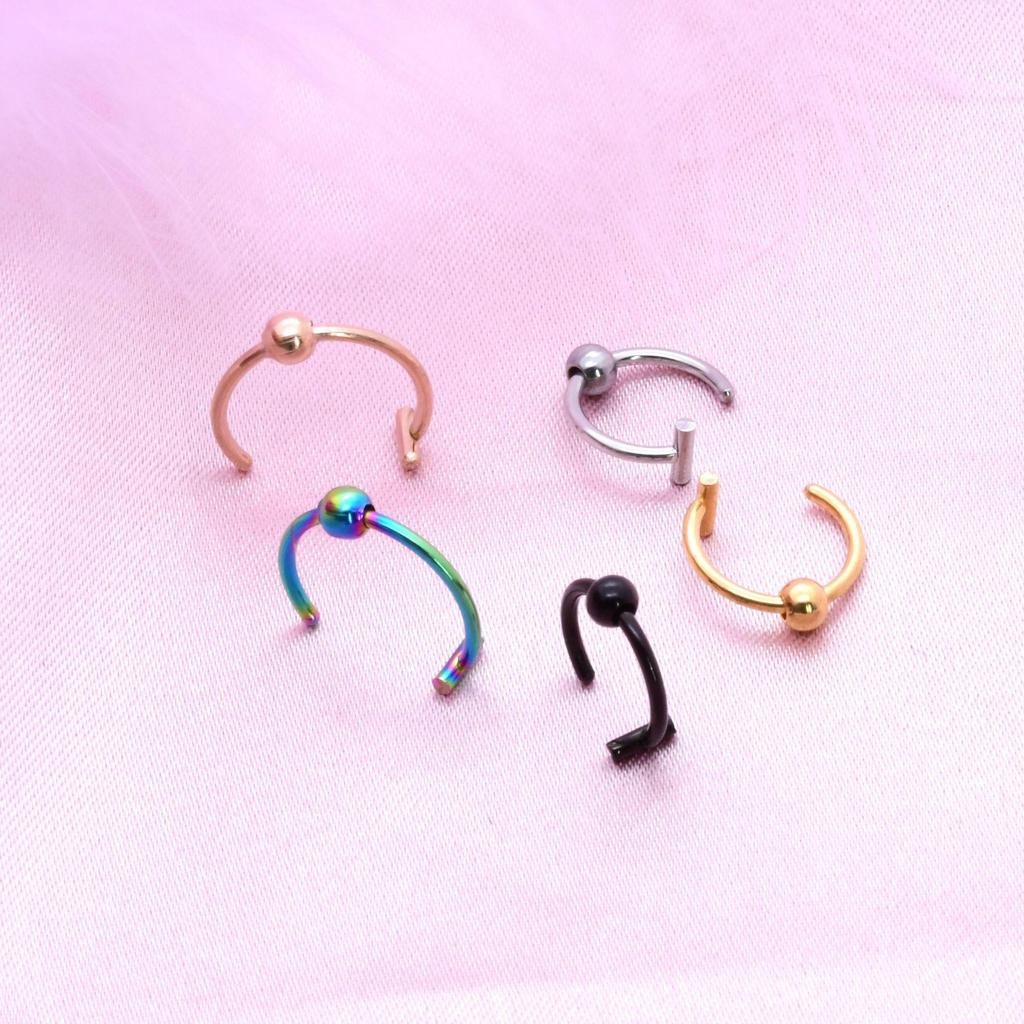 European and American Stainless Steel Lip, Nose, Eyebrow Horseshoe Piercing Jewelry