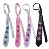 Y2K Star Tie Sweet Unisex Necktie Creative Glossy Tie  Party