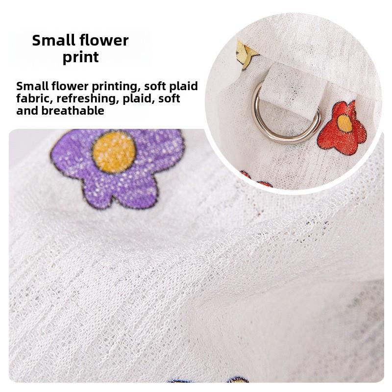 Spring and Summer Dog Thin Breathable Cute Flower Dress Cat Skirt Princess Style Pet Teddy Dog Clothes
